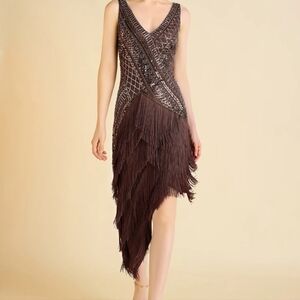 Babeyond Mohagany Flapper Dress BNWT 10/12
